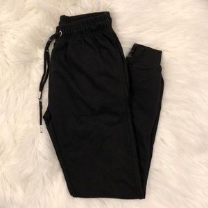boohoo black slim jogger sweatpants